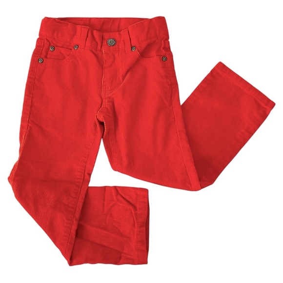 Janie and Jack Kids Orange Corduroy Pants Size 4 Unisex - Picture 1 of 5